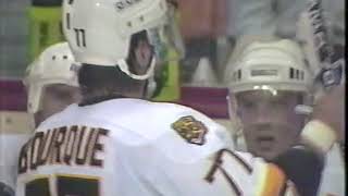 Ray Bourque 2nd Goal  Game 1 1990 Stanley Cup Final Oilers vs Bruins [upl. by Post]