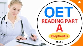 Blepharitis OET Reading PartA  Test With Answers [upl. by Ayim]