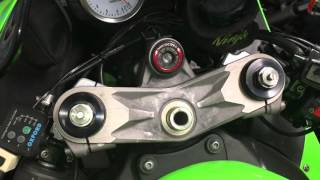 ZX6R Helibars Install [upl. by Dualc]