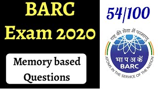 BARC 2020Memory based questions solutionAnswer KeyChemistryQuestions PDF available [upl. by Sheila]