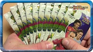 Adrenalyn XL 10 Booster Unboxing Fifa World Cup Brasil 10 Booster WM2014 [upl. by Aret654]