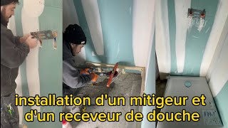 installation dun mitigeur et dun receveur de douche [upl. by Moreno]