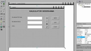 Kalkulator Sederhana menggunakan Visual Basic 60 [upl. by Einnij]