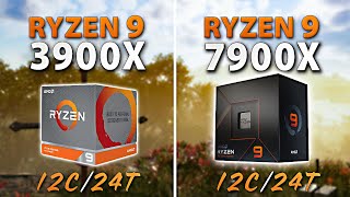 AMD Ryzen 9 7900X vs 3900X  Test in 9 Games [upl. by Droffig]