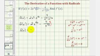 Ex Find the Derivative of a Function Containing Radicals [upl. by Neelcaj]