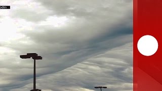 Rare phenomenon Wave clouds ripple over Georgia [upl. by Hareema563]