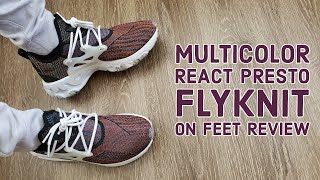 Nike React Presto FlyKnit Multicolor On Feet Review CN1709 001 reactpresto [upl. by Aviva941]