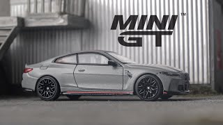 MINI GT 164 M4 CSL G82 Frozen Brooklyn Metallic Grey [upl. by Retsila]