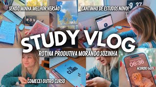 Study Vlog  minha rotina produtiva morando sozinha  24h comigo [upl. by Eniarral353]