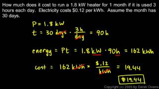 Physics 1333a  The Kilowatt hour [upl. by Jaynes297]