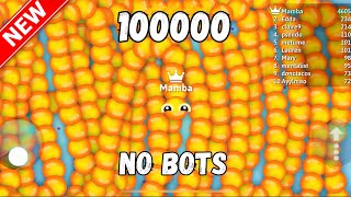 100000 score in Snakeio Best snake gameplay No bots [upl. by Arolf]