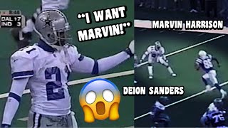 When Deion Sanders MET Marvin Harrison 🔥👀 WR Vs CB Colts Vs Cowboys 1999 highlights [upl. by Nueoras]