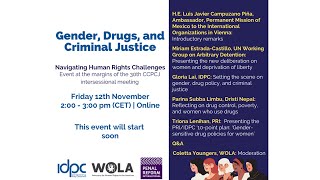 Gender drugs and criminal justice Navigating human rights challenges  CCPCJ side event [upl. by Asirak49]