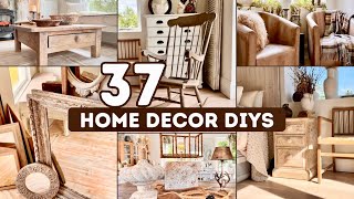 37 DIY HOME DECOR THRIFT FLIPS • HIGH END AFFORDABLE DECORATING IDEAS [upl. by Aed]