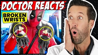 ER Doctor REACTS to Marvels Deadpool Fight Injuries [upl. by Joelly]