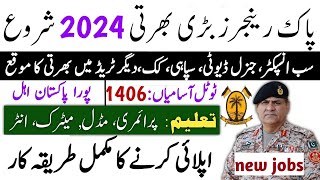 Pakistan Rangers Jobs 2024  Join Sindh Rangers Apply Online [upl. by Isyak]