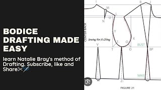 Bodice Drafting for beginners  Natalie Brays Method  Sewing Tutorial [upl. by Irelav]