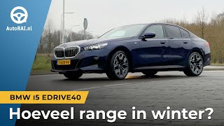 BMW i5 eDrive40 2024  Wat is de range in de winter  REVIEW  AutoRAI TV [upl. by Fauch278]