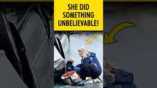 The woman in this picture is helping a stranger after an accident shorts lifestory [upl. by Turoff]