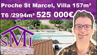 N°4402 Visite Maison T6 de 157 m² sur 2994 m² arborés avec piscine Proche Saint Marcel Immobilier [upl. by Assirrak]