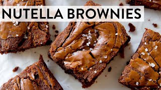 Nutella Brownies  Sallys Baking Recipes [upl. by Aelc]