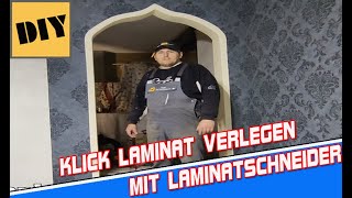 Laminat selber legen und schneiden mit LaminatschneiderSchritt für Schritt [upl. by Anoek168]