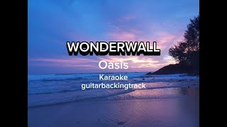 WONDERWALL  Oasis karaoke no capo guitarbackingtrack [upl. by Marlow331]