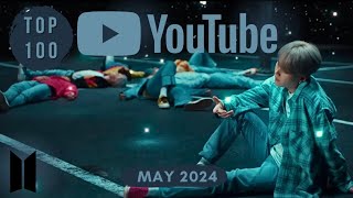 TOP 100 MOST VIEWED BTS MVS ON YOUTUBE  May 2024 [upl. by Sorensen]