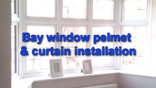 bay window pelmet curtains installation [upl. by Samuel]