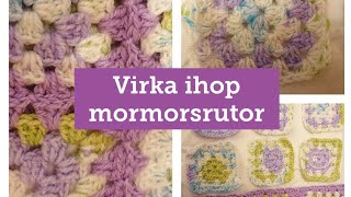 VIRKA virka ihop mormorsrutor  Join as you go på svenska  JAYGO swedish [upl. by Grimbly]