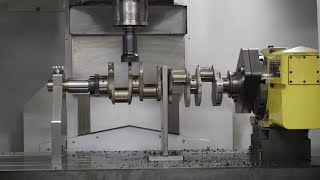 Great way to crankshaft machining with CNC machine Excellent CNC factory machine performance [upl. by Syhr]