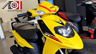 2018 Aprilia SR125 New Matte Yellow Colour  Price  Mileage  Features  Specs [upl. by Otrebcire984]