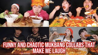 FUNNY and CHAOTIC mukbang collabs that make me laugh [upl. by Aromas]