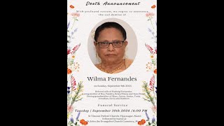 Celebrating the life of Wilma Fernandes on 10924 Live streaming at 400 pm Onwards [upl. by Adnawaj]