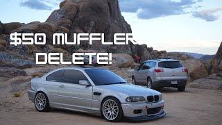 E46 MUFFLER DELETE  EXHAUST CLIPS [upl. by Meehyrb735]