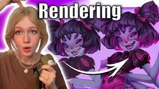 tips for RENDERING Digital Art coloring amp shading tutorial [upl. by Valtin]