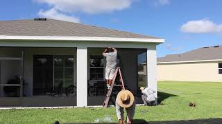 New LanaiPorch Screen Enclosure Installation  Lakewood Ranch  Bradenton FL [upl. by Eetak]