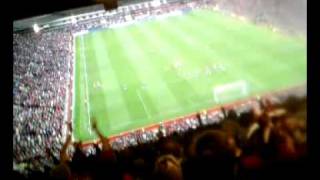 Man Utd vs Arsenal Diabys classic own goal as seen by the Stretford End [upl. by Symer]