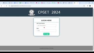 CPGET – 2024 Admissions Cpget counselling [upl. by Yreme]