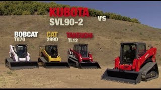 Kubota SVL 902 vs Bobcat T870 and CAT 299D [upl. by Dnomra]