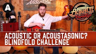 Fender Acoustasonic Strat Vs a REAL Acoustic Guitar  Blindfold Challenge [upl. by Frech]