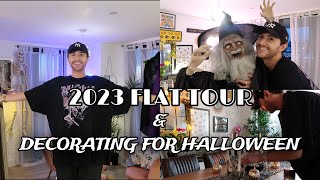 2023 Updated FLAT TOUR amp Decorating For Halloween [upl. by Ocire420]