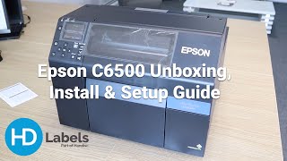 How to Set Up amp Install the Epson C6500 Colorworks Label Printer  HD Labels [upl. by Skees]