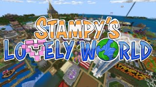 STAMPYS LOVELY WORLD TRIP in Minecraft Bedrock  Visiting Iconic Builds [upl. by Lukas540]