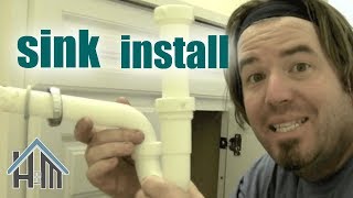 How to install a bath sink vanity and faucet Easy Home Mender [upl. by Pittel]