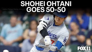 Shohei Ohtani starts 5050 club with 50 home runs 50 steals 『5050』大谷翔平50号ホームラン [upl. by Atkinson437]