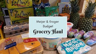 Budget Grocery Haul to Meijer amp Kroger  Great Kroger Deals  Holiday Grocery Shopping [upl. by Atibat]