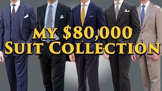 My 80000 Bespoke Suit and Jacket Collection CLOSET TOUR [upl. by Aihtebat924]