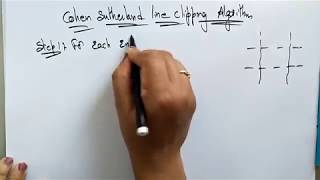 cohen sutherland line clipping algorithm  Computer Graphics  Lec35  Bhanu priya [upl. by Nosnaj]