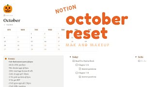 OCTOBER RESET  Goal Setting Wedding Planning Notion  Mak and Makeup [upl. by Dukie]